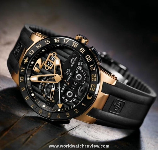 Ulysse Nardin Black Toro Perpetual Calendar + GMT watch replica